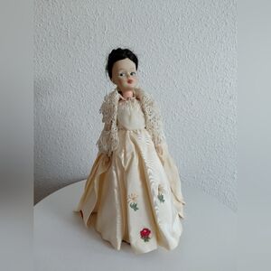 Vintage First Lady of James Monroe Plastic Doll in Evening Outfit Stand 12" .
